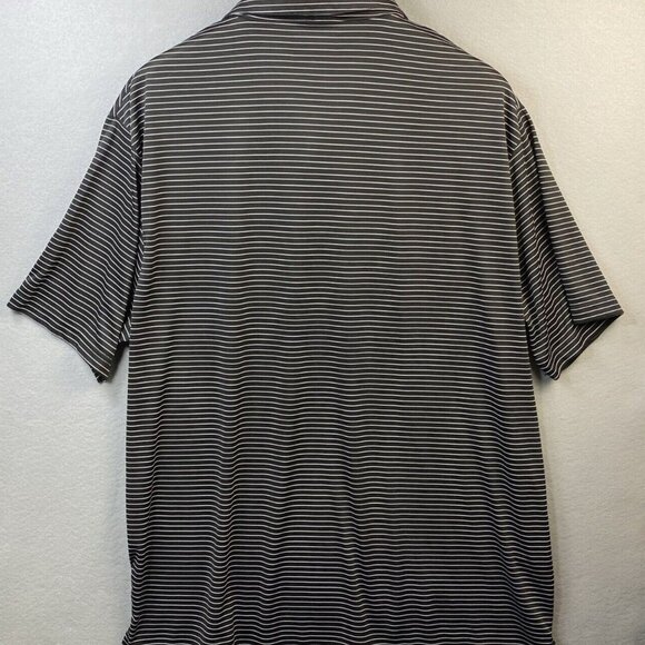 PGA‎ Tour Polo Shirt Mens XXL Black Stripe Lightweight Golf Short Sleeve 2XL - Picture 6 of 8